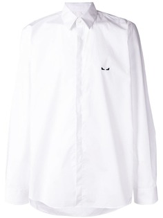 Fendi приталенная рубашка с длинными рукавами