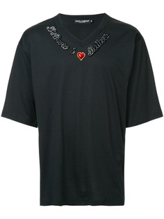 Dolce & Gabbana футболка с вышивкой слогана