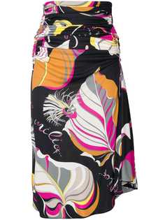Emilio Pucci юбка с драпировкой и принтом