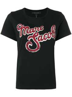 Marc Jacobs футболка с логотипом и эффектом потертости