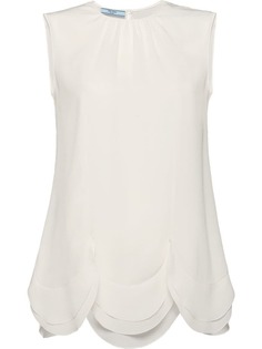 Prada крепдешиновый топ