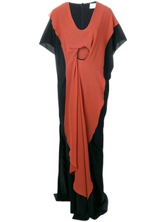 Chalayan многослойное платье макси с декоративным кольцом
