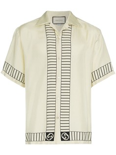 Gucci рубашка с коротким рукавом и логотипом
