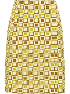 Prada юбка в клетку с запахом
