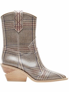 Fendi ковбойские сапоги в клетку