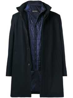 Emporio Armani пальто с вшитым жилетом