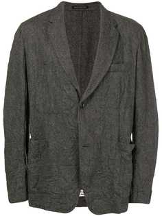 Yohji Yamamoto блейзер с мятым эффектом