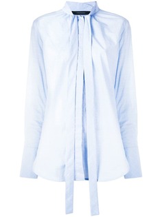 Frenken клетчатая рубашка с горловиной на завязке