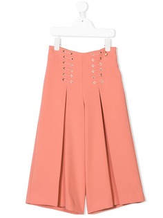Elisabetta Franchi La Mia Bambina широкие расклешенные брюки
