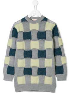 Marni Kids джеспер в клетку дизайна "колор-блок"