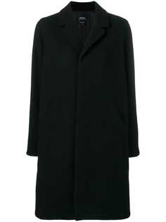 A.P.C. однобортное пальто