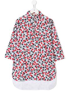 Marni Kids платье-рубашка с принтом