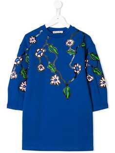 Marni Kids платье-свитер с вышивкой 3D