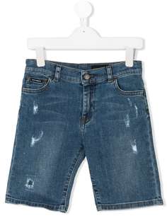 Dolce & Gabbana Kids джинсовые шорты с пятью карманами