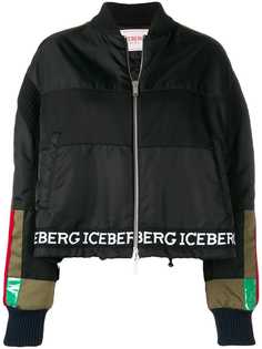Iceberg куртка-бомбер с брендированными вставками