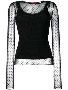 Max Mara Studio прозрачная футболка в горох