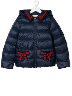 Gucci Kids пуховик с капюшоном