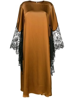 Christopher Kane атласное платье с кружевом