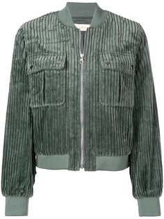 Tory Burch вельветовая куртка-бомбер