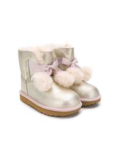 Ugg Australia Kids блестящие угги с помпонами