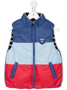 Miki House colour block gilet