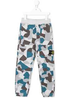 Stone Island Junior камуфляжные спортивные брюки