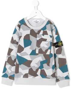 Stone Island Junior камуфляжная толстовка