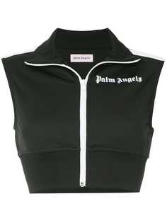 Palm Angels укороченный жилет на молнии