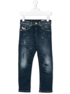 Diesel Kids джинсы с рваными деталями