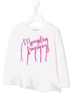 Monnalisa толстовка с вышивкой Fragrance