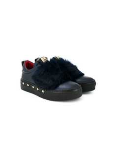 Cesare Paciotti Kids embellished slip-on sneakers