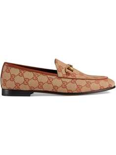 Gucci лоферы Jordaan с узором GG