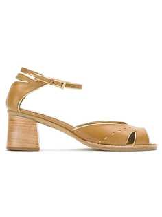 Sarah Chofakian leather panelled sandals
