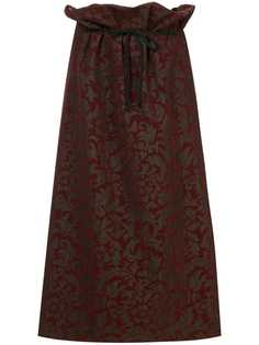 Comme Des Garçons Vintage юбка в полоску с цветочным принтом