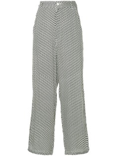 Comme Des Garçons Vintage раскрашенные брюки с узором зигзаг
