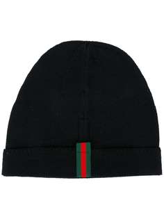 Gucci шапка с отделкой Web