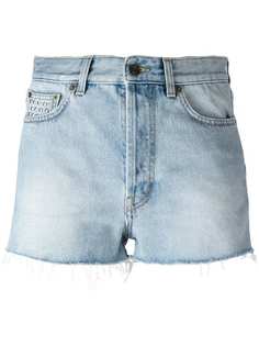 Saint Laurent джинсовые шорты с заклепками