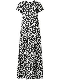La Doublej длинное платье с принтом птиц