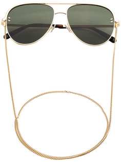 Stella Mccartney Eyewear "солнцезащитные очки в золотистой оправе ""авиатор"""