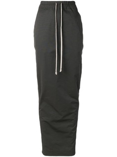 Rick Owens DRKSHDW длинная юбка-карандаш с талией на шнурке
