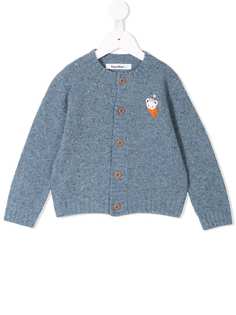 Familiar bear embroidered cardigan