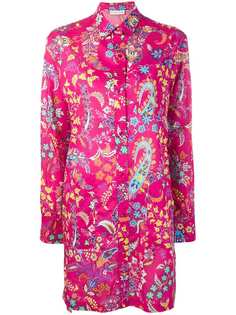 Etro платье-рубашка с цветочным принтом