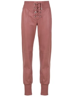 Clé lace-up leather pants