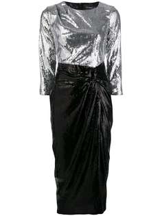 Christian Pellizzari платье в стиле колор-блок с пайетками
