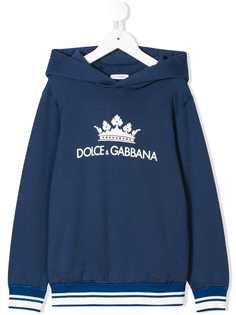 Dolce & Gabbana Kids толстовка с капюшоном и логотипом