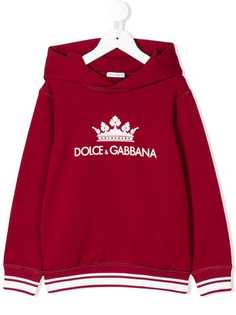 Dolce & Gabbana Kids толстовка с капюшоном и логотипом