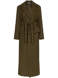 Jacquemus панельное пальто с бантом