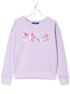 Ralph Lauren Kids толстовка с цветочным принтом и логотипом TEEN