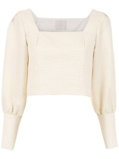 Framed Teshima cropped top