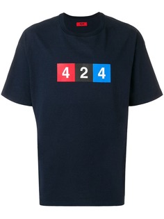 424 футболка с принтом логотипа